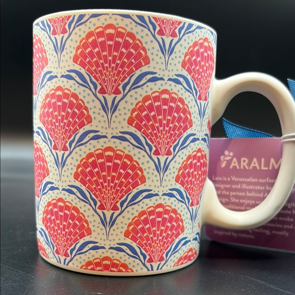 Red and Blue Patterned Mug
